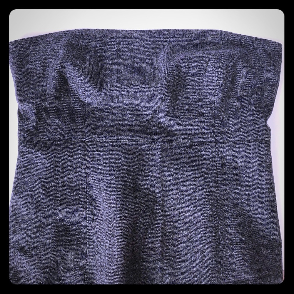 Strapless Tweed Dress